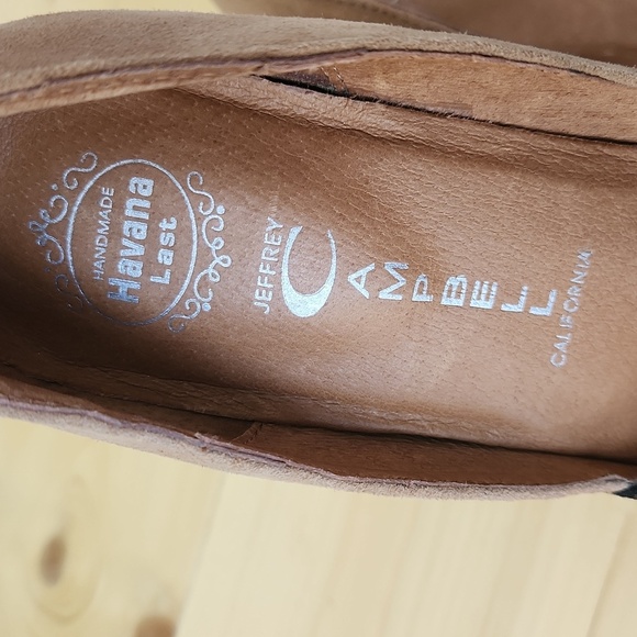 Jeffrey Campbell Wedge Pump LadyLike Havana Size 7 Nude Leather Suede - Picture 8 of 17